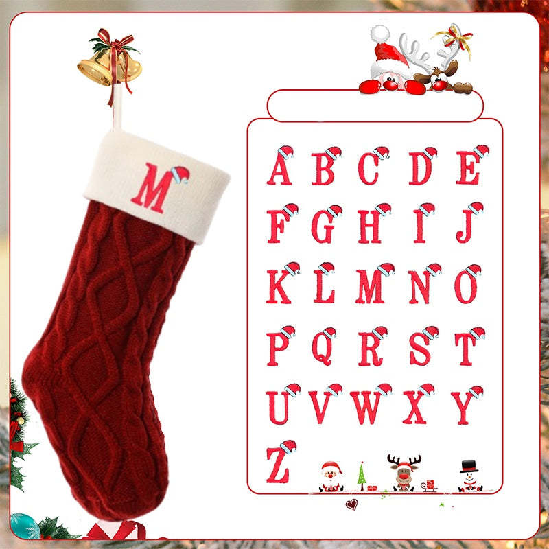 🎅Christmas Gift Idea ￡9.99!!🎁Personalized Initial Knitted Christmas Stocking