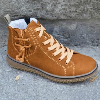 🔥Promocja ostatniego dnia – 50% zniżki - Damskie, wodoodporne, ortopedyczne buty do kostki w stylu retro