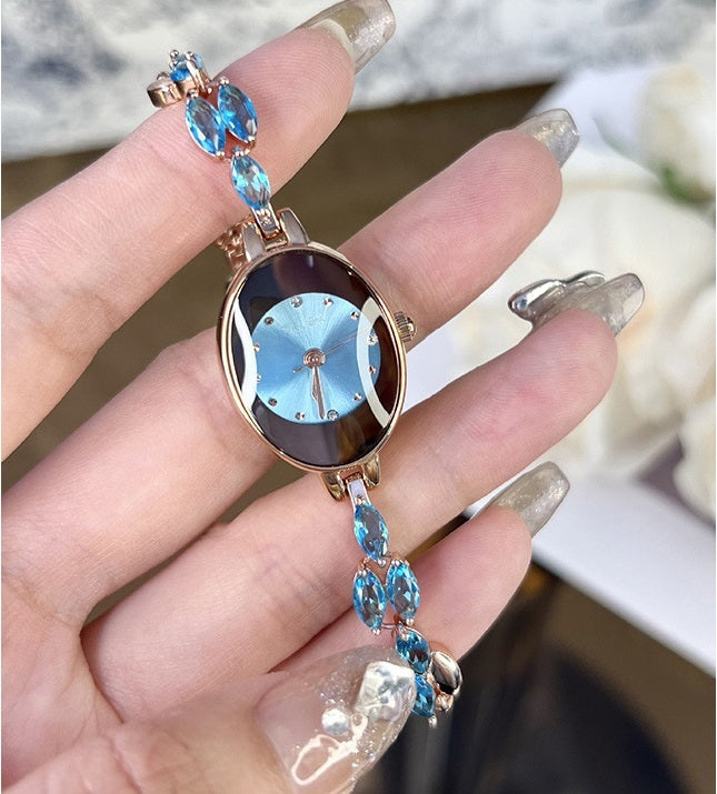 Women's Colored Zircon Bracelet Watch