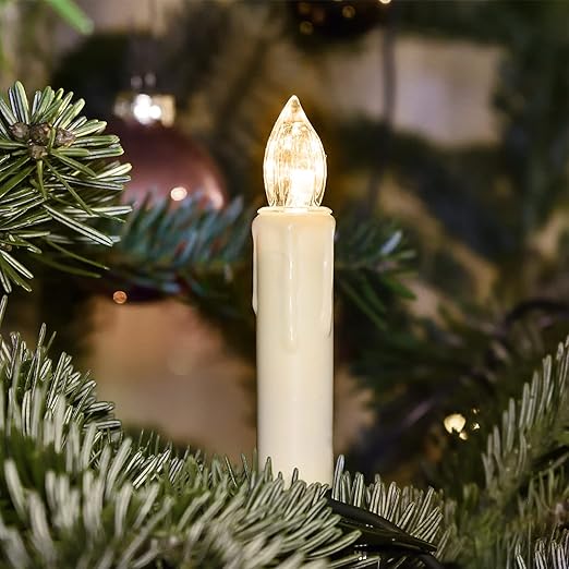 🎄Wireless Flameless Candles with Remote Control Timer and Clips