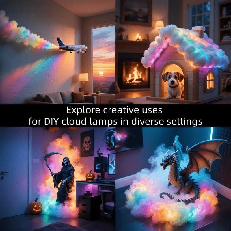 ⏳Ograniczona czasowo zniżka 50%⏰Dekoracja świetlna LED Thundercloud zasilana przez USB, zrób to sam🌈