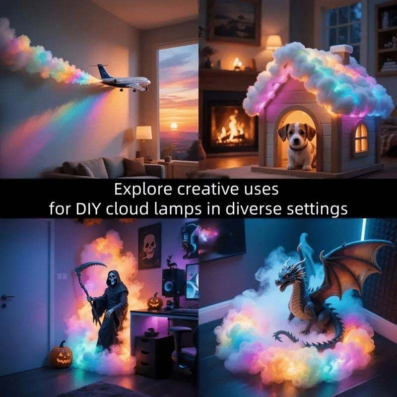 ⏳Ograniczona czasowo zniżka 50%⏰Dekoracja świetlna LED Thundercloud zasilana przez USB, zrób to sam🌈