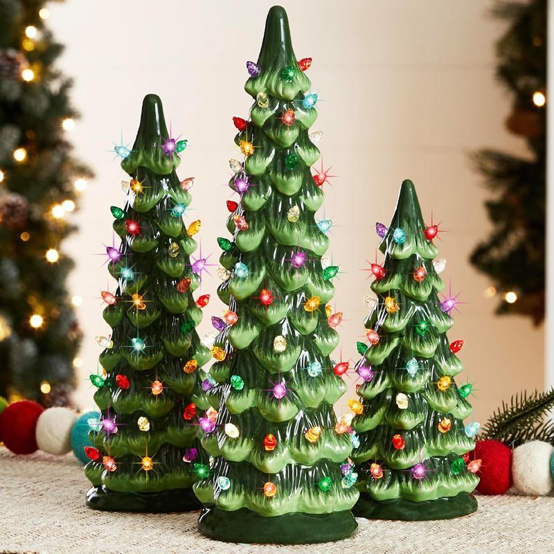 🎁🎄Retro ręcznie malowane choinki stołowe (⏰Ograniczona ilość)