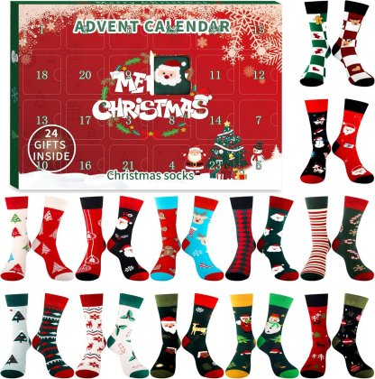 🎄24 Days of Christmas Countdown Socks Blind Box 🧦