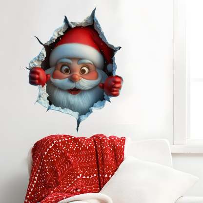 🎅Kreatywne naklejki ścienne z motywem Świętego Mikołaja