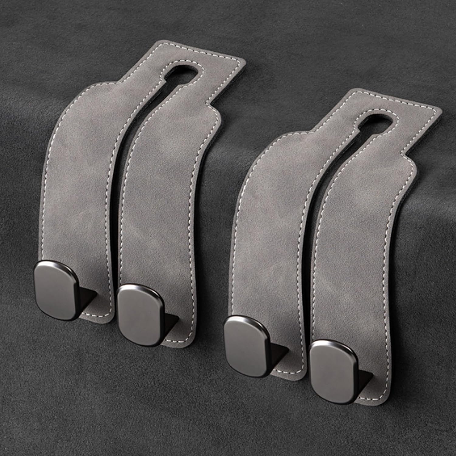 Skórzane wieszaki na zagłówki samochodowe