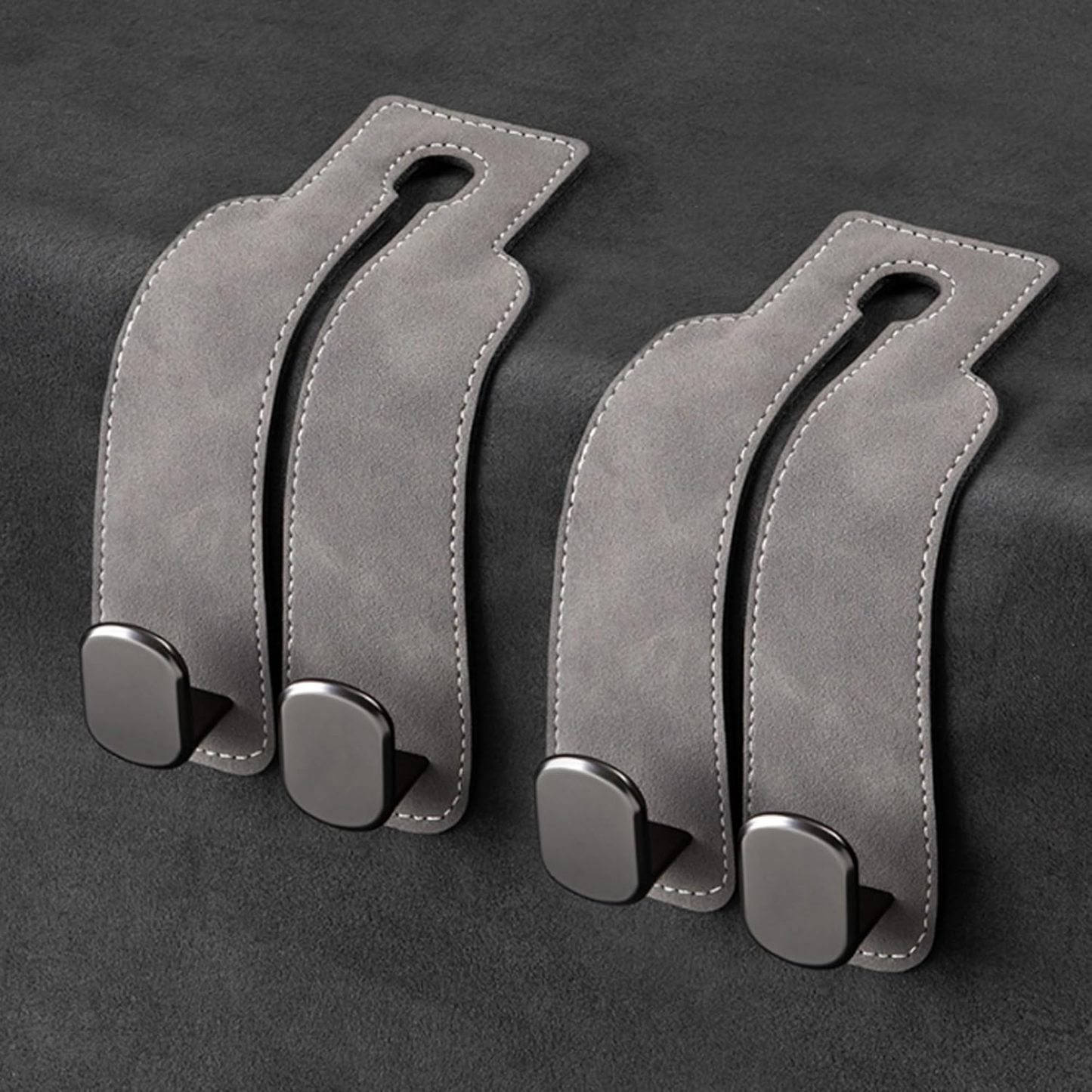 Skórzane wieszaki na zagłówki samochodowe