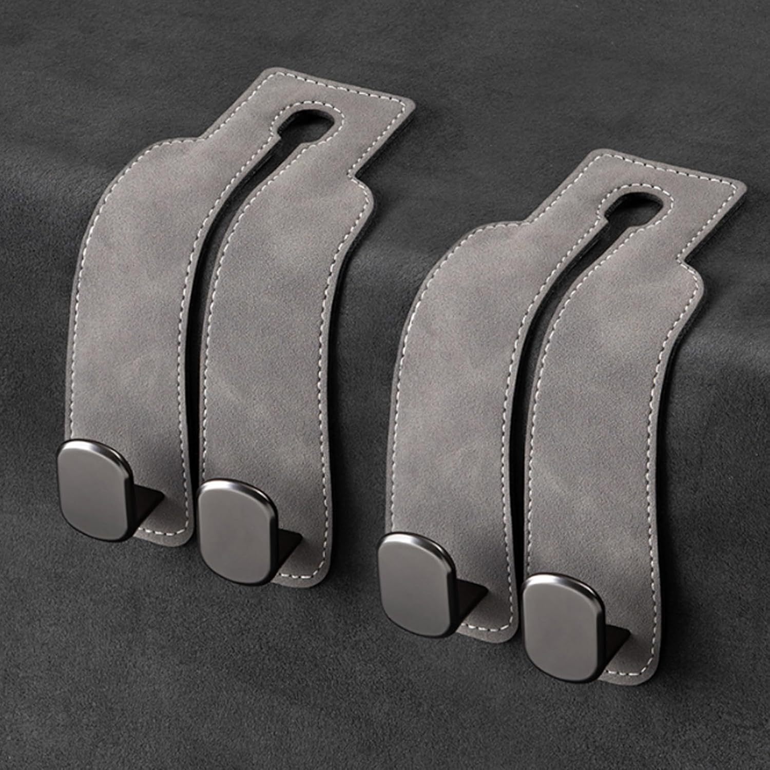 Skórzane wieszaki na zagłówki samochodowe