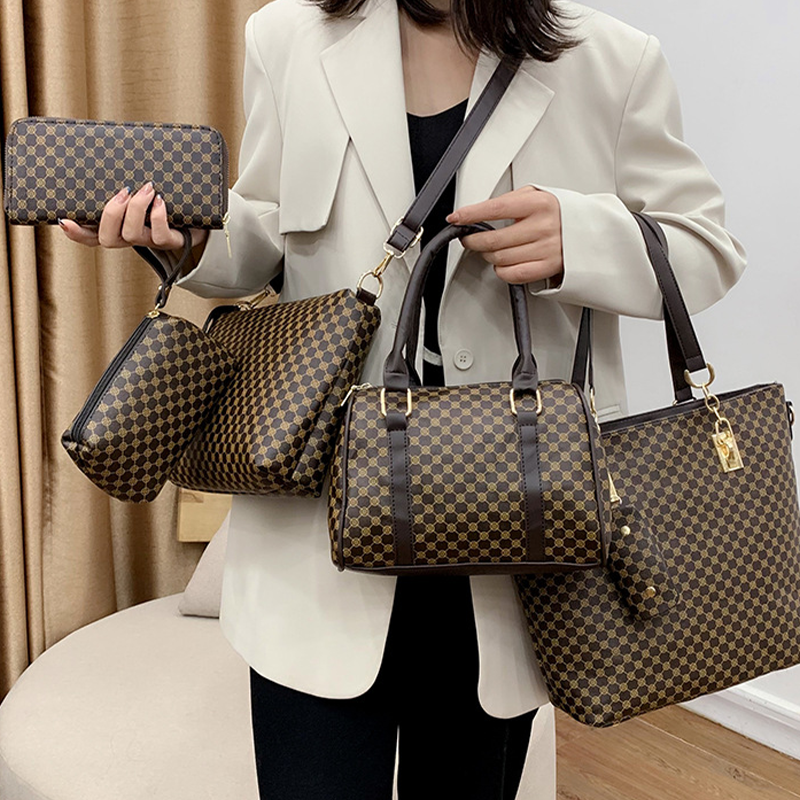 👜 Stylish 6-in-1 Mom-and-Baby Bag Set – Printed, versatile shoulder bag, crossbody bag, and handbag for everyday use 🌿