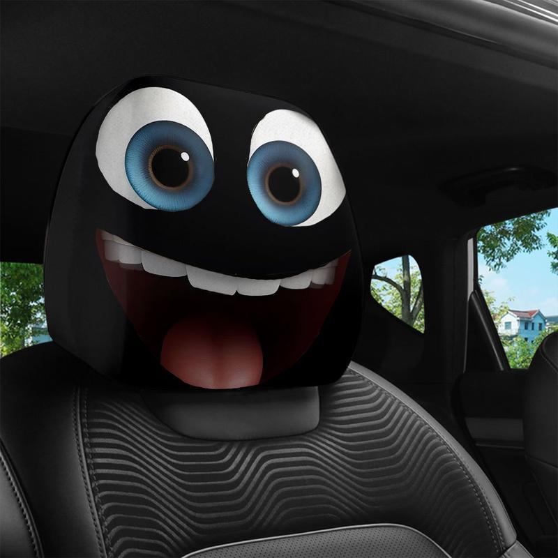 😆 Zabawne pokrowce na headrest samochodów kreskówek - 2d 2d Universal Fit 🚗