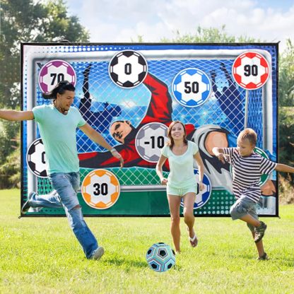 ⚽Zestaw do gry w piłkę nożną – z bramką i pompką, do zabawy na świeżym powietrzu i rozwijania umiejętności ✨