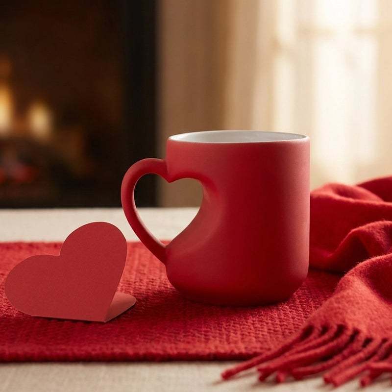 Heart-shaped Color-changing Ceramic Mug