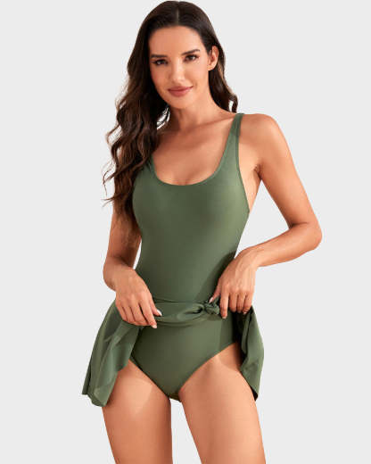 👙Summer Hot Sale 49% OFF💃Women's One Piece Tummy Control Tie Knot Swimsuit