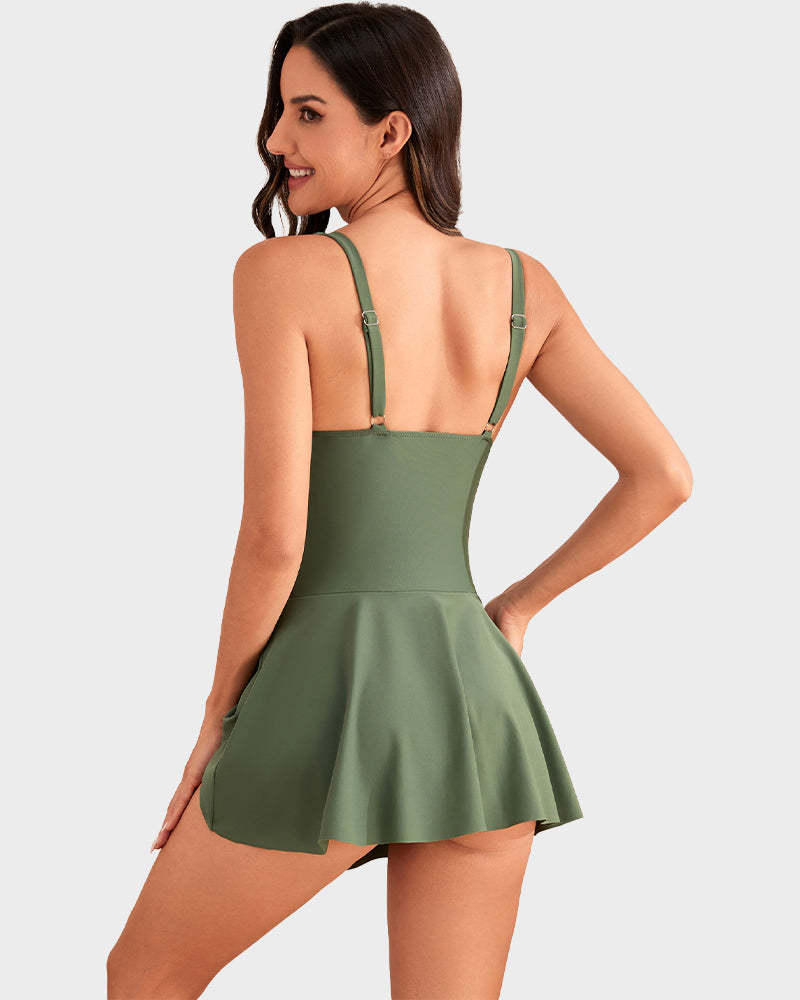 👙Summer Hot Sale 49% OFF💃Women's One Piece Tummy Control Tie Knot Swimsuit