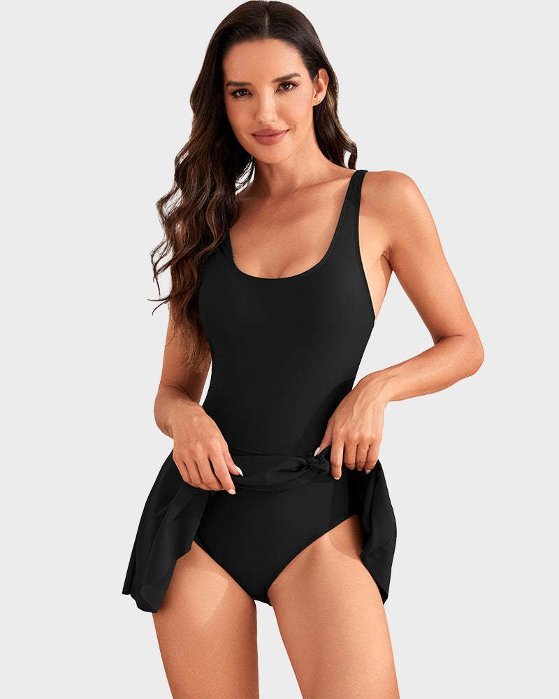 👙Summer Hot Sale 49% OFF💃Women's One Piece Tummy Control Tie Knot Swimsuit