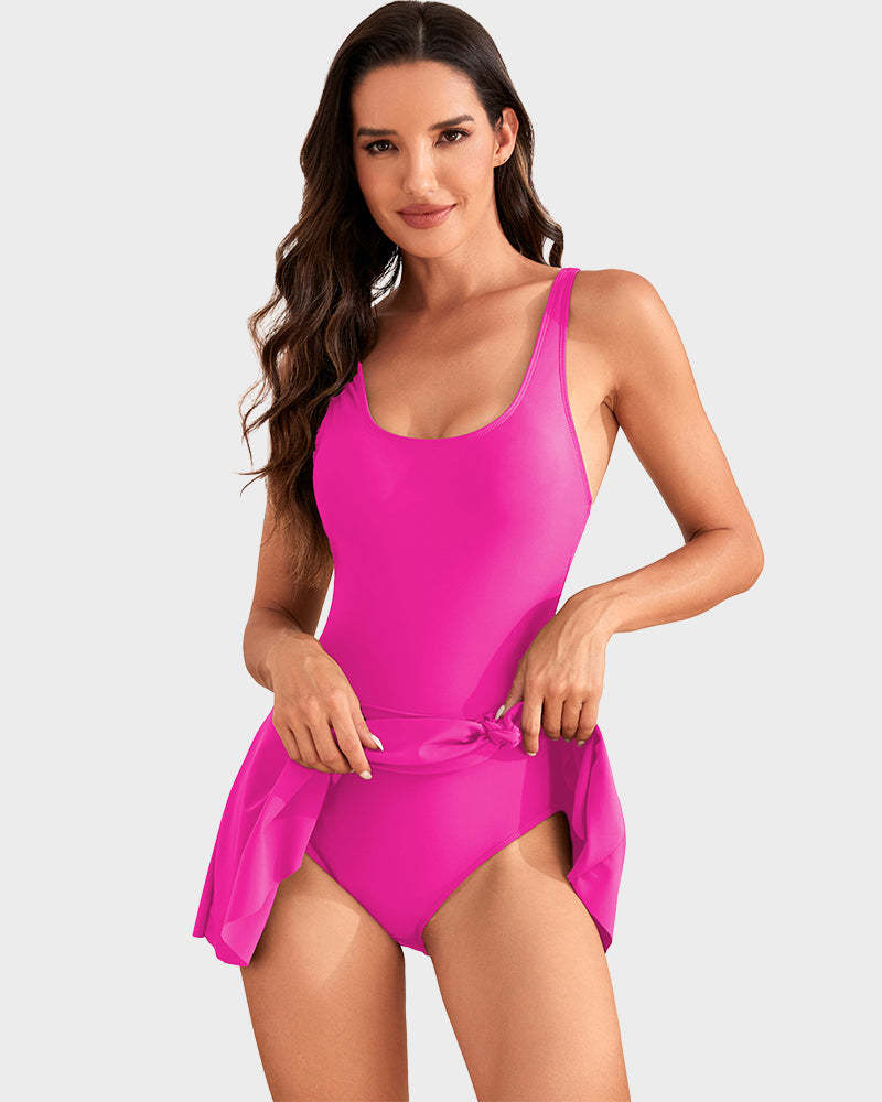 👙Summer Hot Sale 49% OFF💃Women's One Piece Tummy Control Tie Knot Swimsuit