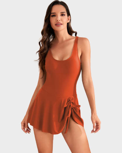👙Summer Hot Sale 49% OFF💃Women's One Piece Tummy Control Tie Knot Swimsuit