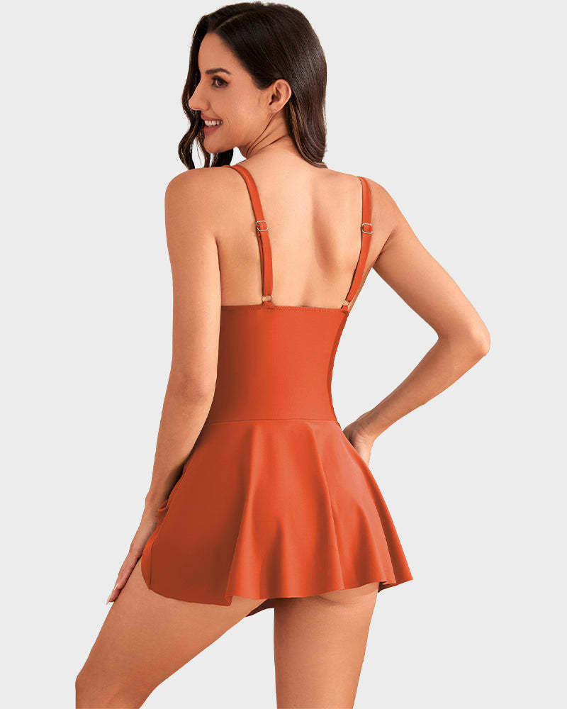 👙Summer Hot Sale 49% OFF💃Women's One Piece Tummy Control Tie Knot Swimsuit