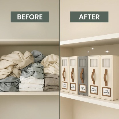 Sturdy Foldable Bed Sheet Closet Organizers and Storage