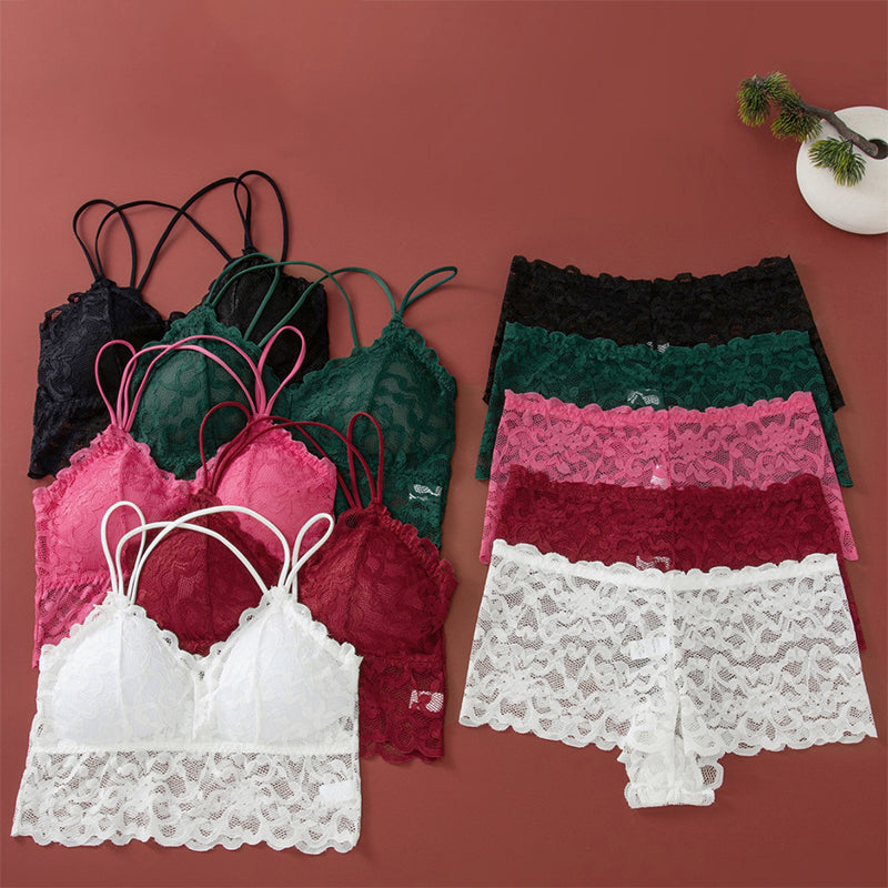 🔥set with brtlette in lace and panties for women
