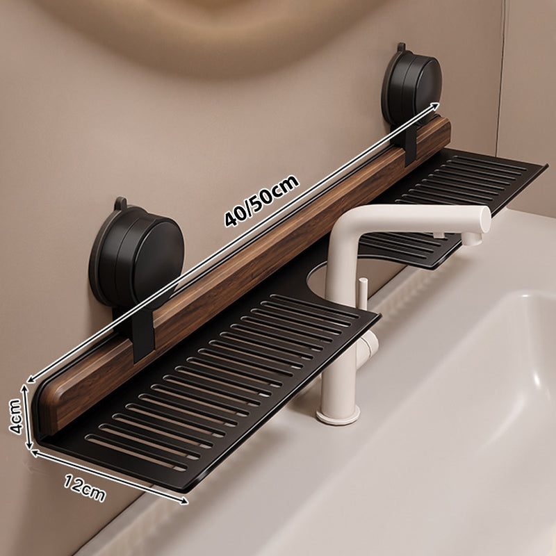 🔥Hot selling💥 Walnut Bathroom, Kitchen Suction Cup Shelf