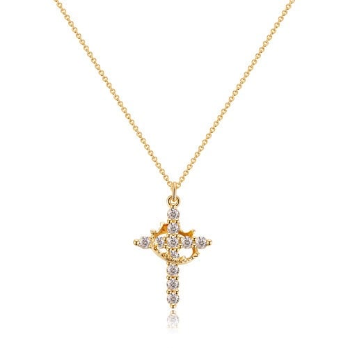 🌟Buy 1 Získajte 1 zadarmo 🌟Crown krížové spinné náhrdelník
