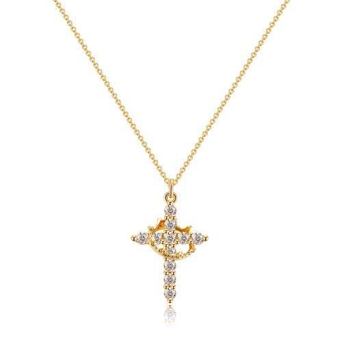 🌟Buy 1 Získajte 1 zadarmo 🌟Crown krížové spinné náhrdelník