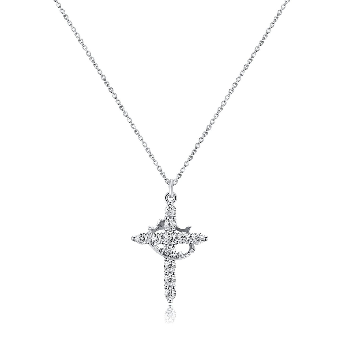🌟Buy 1 Získajte 1 zadarmo 🌟Crown krížové spinné náhrdelník