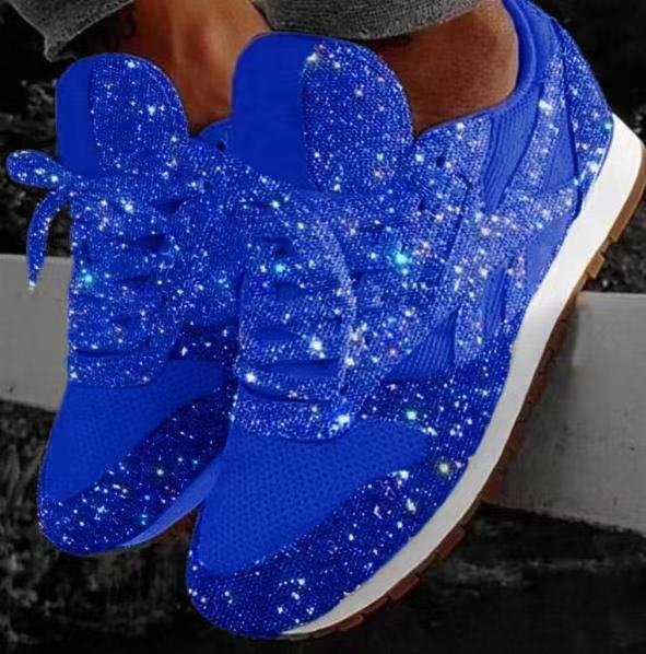 【35-43】Damskie sportowe buty codzienne platforma z cekinami ciasto
