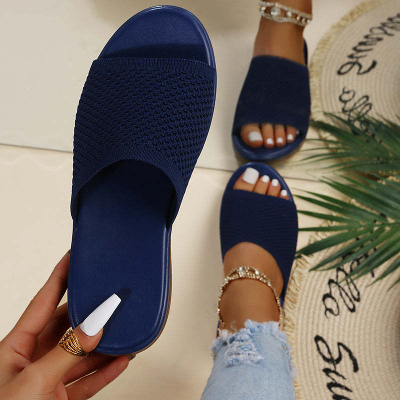 Wiosenne i letnie, latające, dzianinowe, codzienne, duże buty plażowe