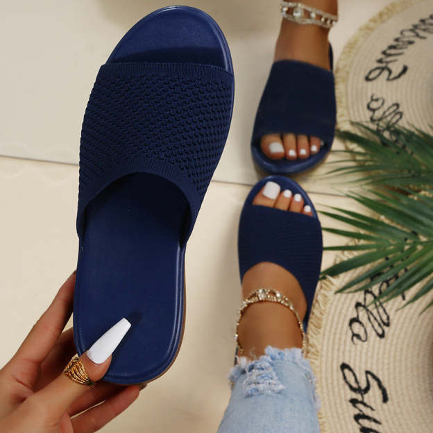 Wiosenne i letnie, latające, dzianinowe, codzienne, duże buty plażowe
