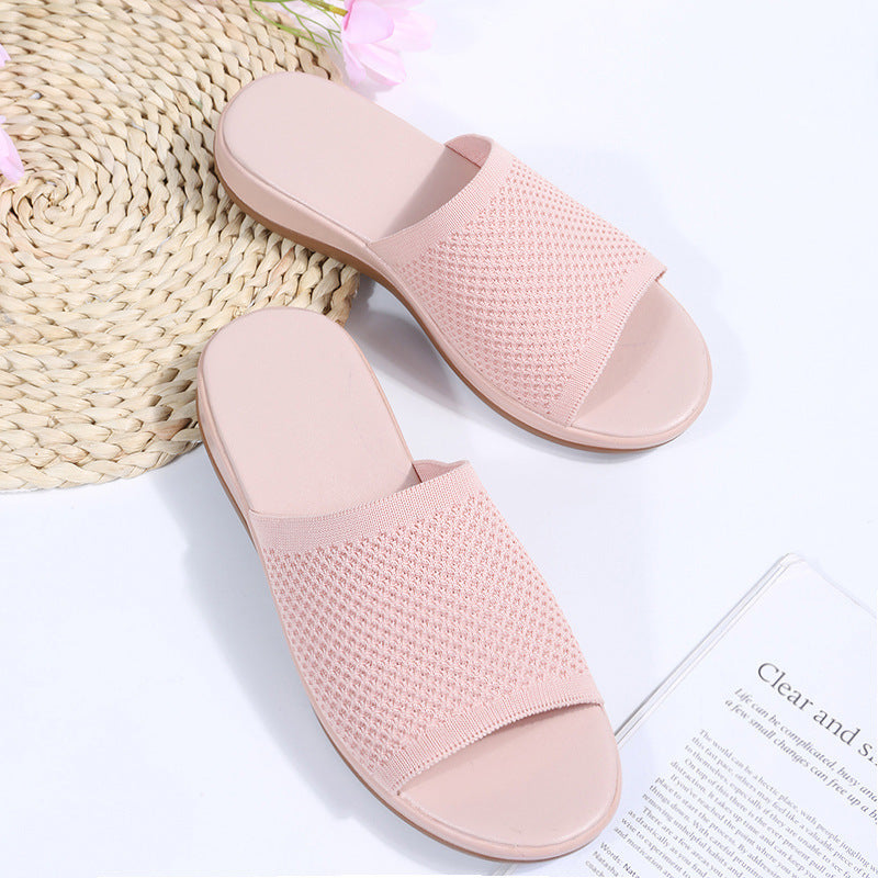 Wiosenne i letnie, latające, dzianinowe, codzienne, duże buty plażowe