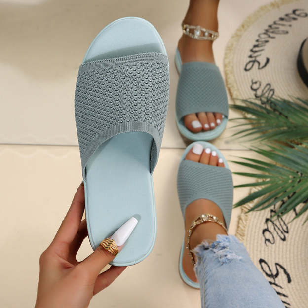 Wiosenne i letnie, latające, dzianinowe, codzienne, duże buty plażowe