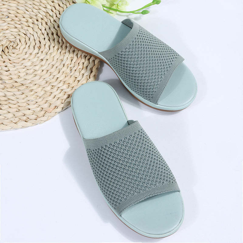 Wiosenne i letnie, latające, dzianinowe, codzienne, duże buty plażowe