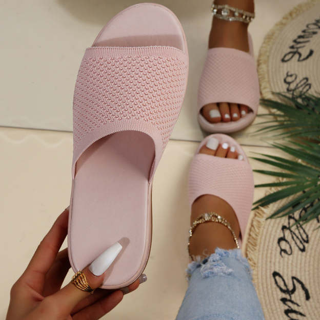 Wiosenne i letnie, latające, dzianinowe, codzienne, duże buty plażowe