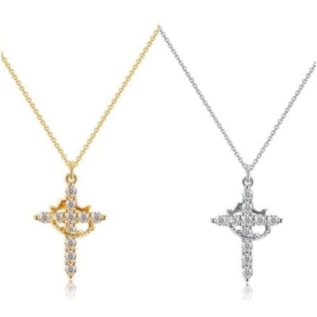 🌟Buy 1 Získajte 1 zadarmo 🌟Crown krížové spinné náhrdelník