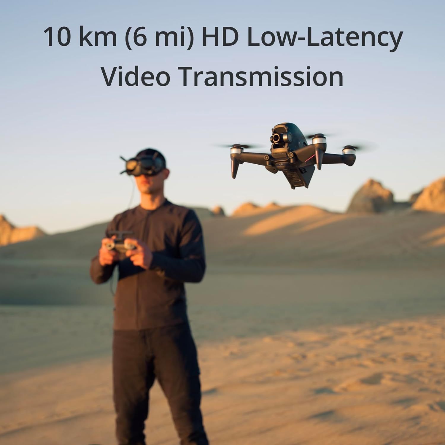 DJI FPV Explorer Combo｜4K/60fps ultra-wide angle｜150° field of view｜140km/h top speed｜20km O3 image transmission｜VR glasses somatosensory control｜Cross joystick｜Dual battery life｜Racing adventure package