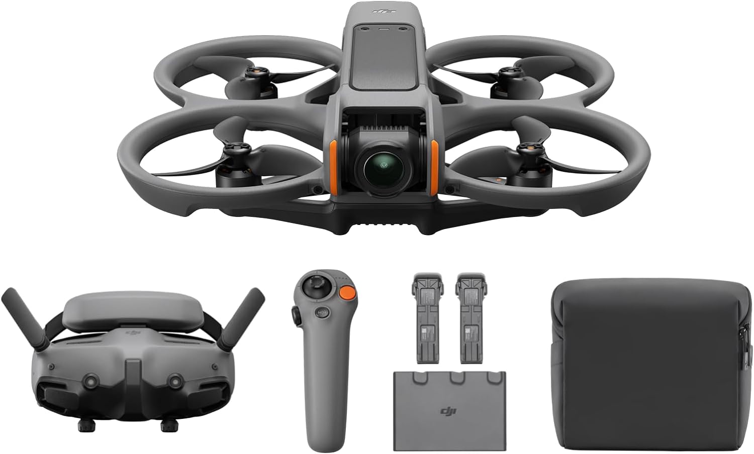 DJI Avata 2 Fly More Combo｜1/1.3-inch ultra-sensitive｜4K/60fps ultra-wide angle｜O4 image transmission 10km｜Three batteries 138 minutes｜Sensing control 2.0｜FPV flying goggles｜Professional storage box