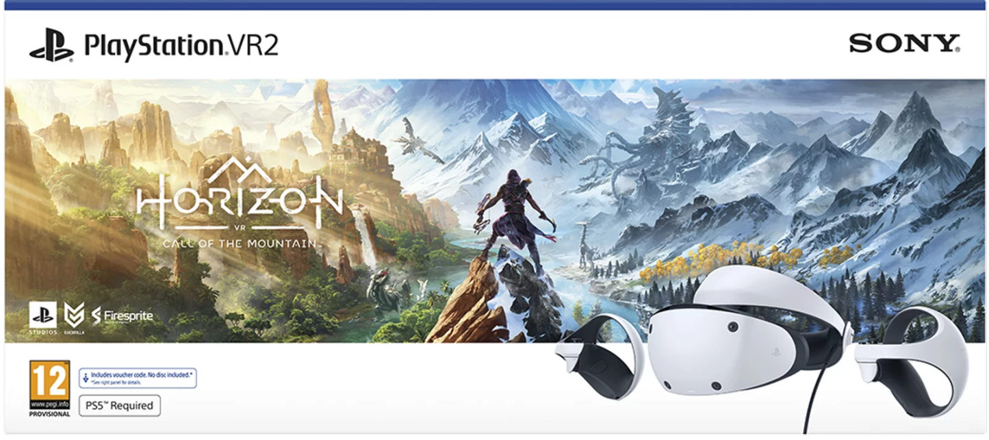 PlayStation®VR2｜4K HDR OLED｜110° field of view｜Eye tracking｜Haptic feedback｜Horizon: Call of the Mountain Bundle