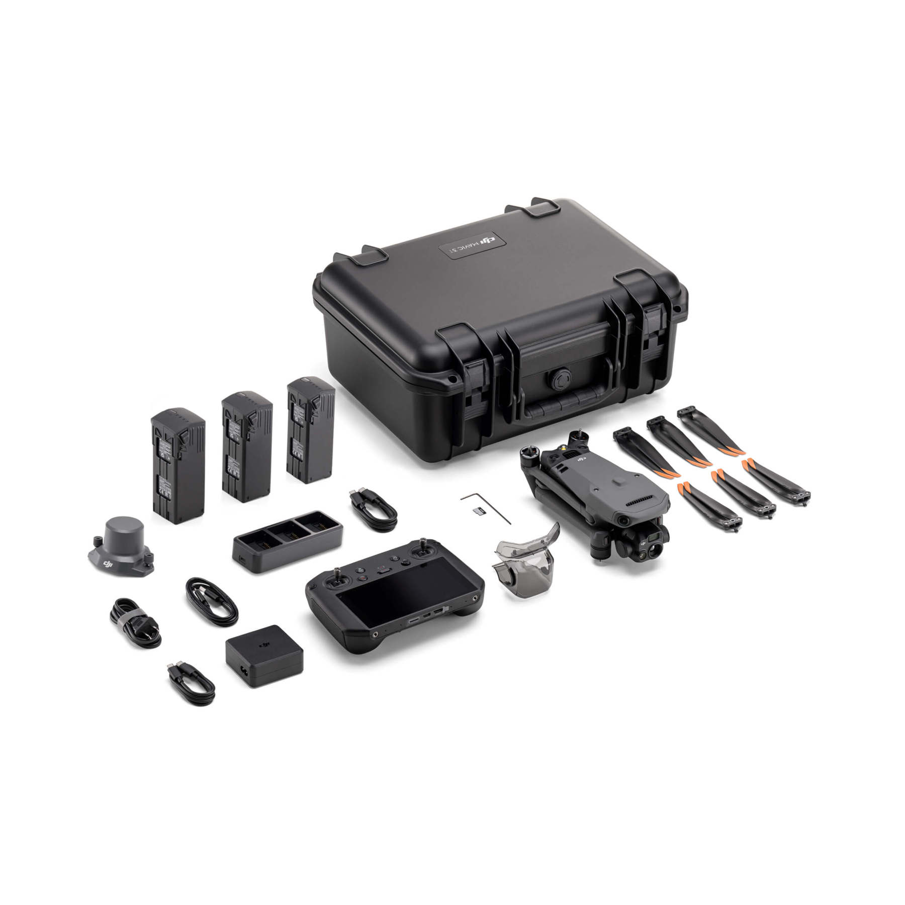 DJI Mavic 3T Ultimate｜Triple-lens gimbal + RTK module｜4/3-inch Hasselblad + 56x zoom｜Dual remote controller configuration｜6-battery rotation system｜Explosion-proof safety box｜Full-function thermal imaging surveying and mapping kit