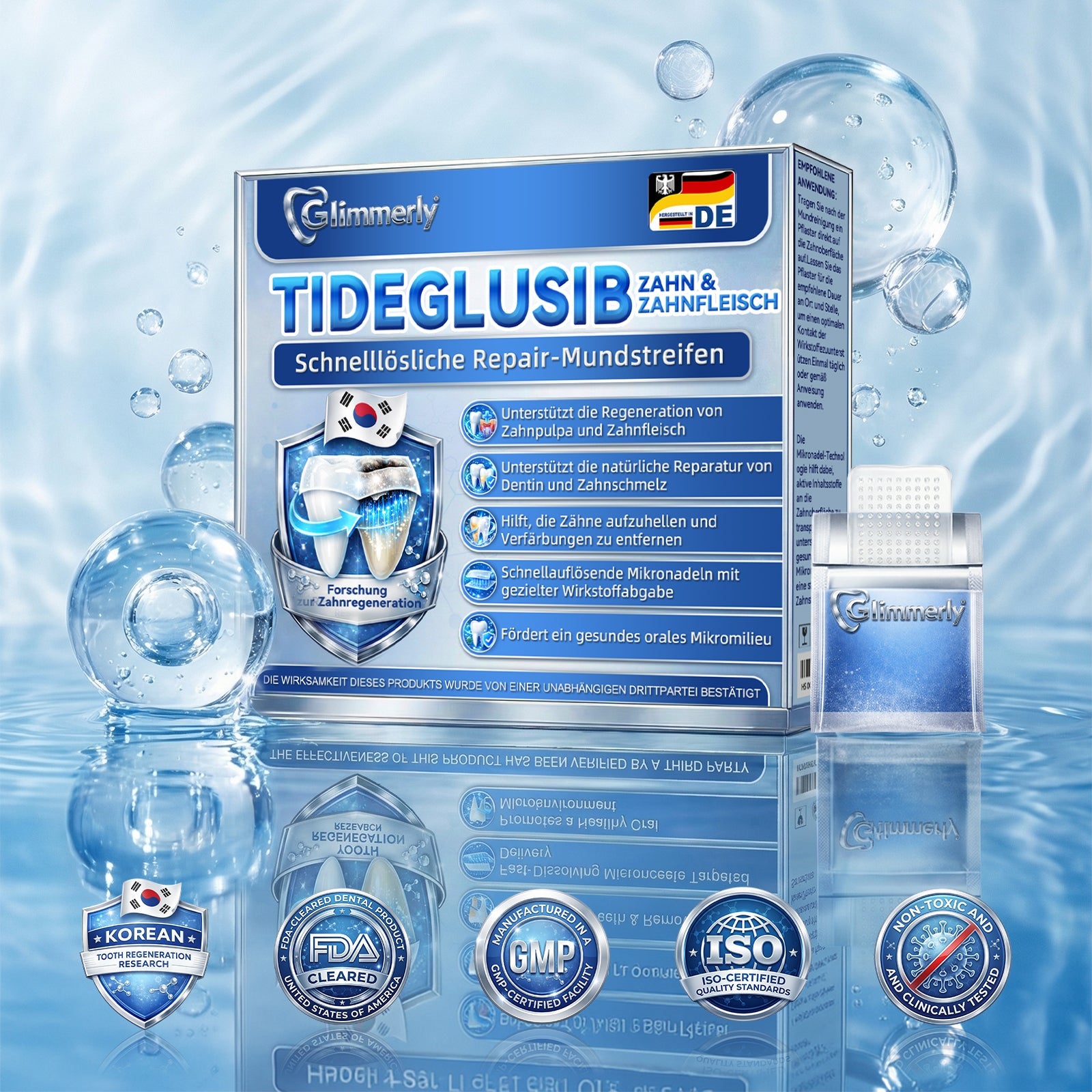 𝐺𝑙𝑖𝑚𝑚𝑒𝑟𝑙𝑦®🌳 Tideglusib Zahn & Zahnfleisch Schnelllösliche Repair-Mundstreifen