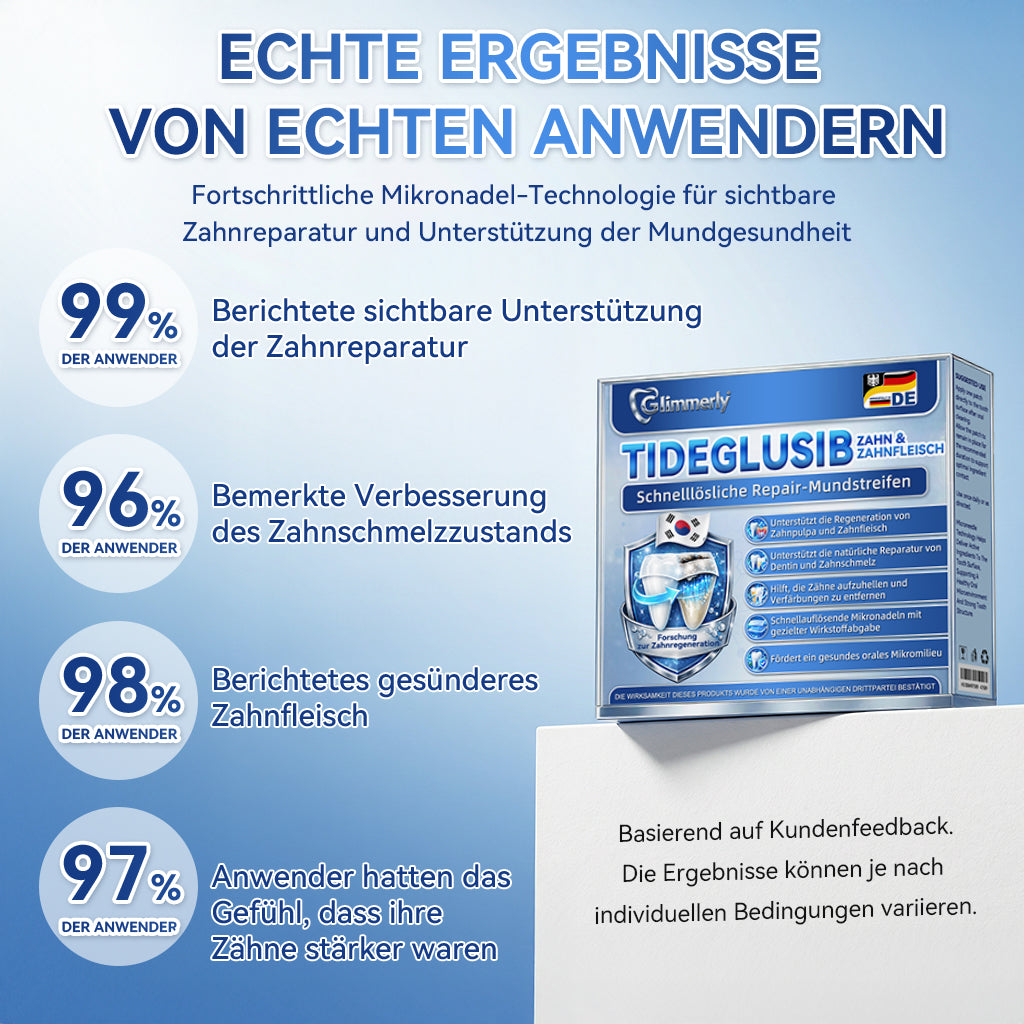 𝐺𝑙𝑖𝑚𝑚𝑒𝑟𝑙𝑦®🌳 Tideglusib Zahn & Zahnfleisch Schnelllösliche Repair-Mundstreifen