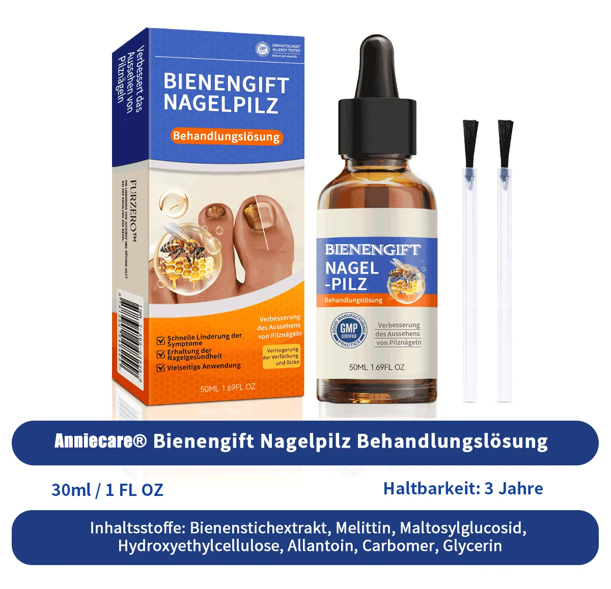 Anniecare® Bienengift Nagelpilz Behandlungslösung: Das Nagelpilzproblem vollständig lösen🌟