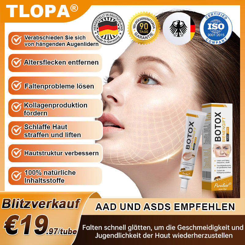 👨‍⚕️ Hergestellt in Deutschland - ✨Pureluxo® Botox Bienenvenom Faltenentfernungscreme