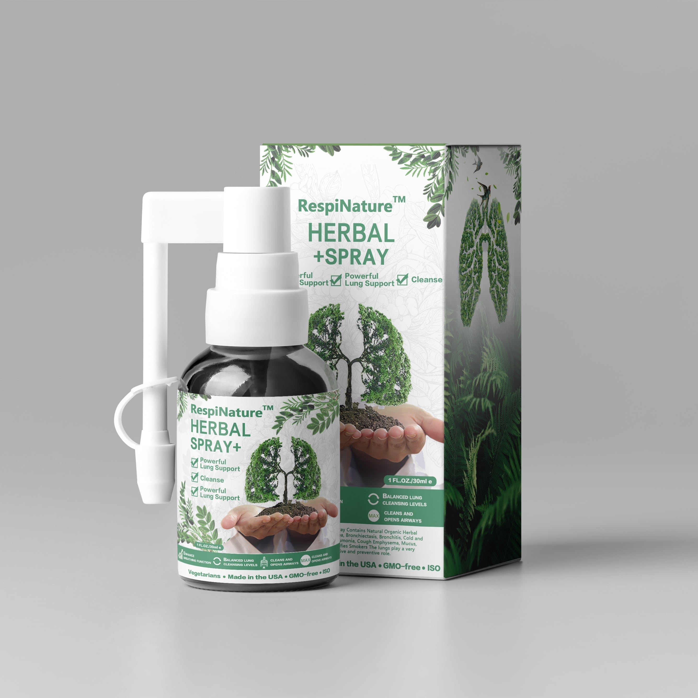 RespiNature™ Herbal Lung Cleanse Mist – Kraftvolle Lungenunterstützung, Reinigung und Atmung – Hergestellt in den USA – Kräuternebel