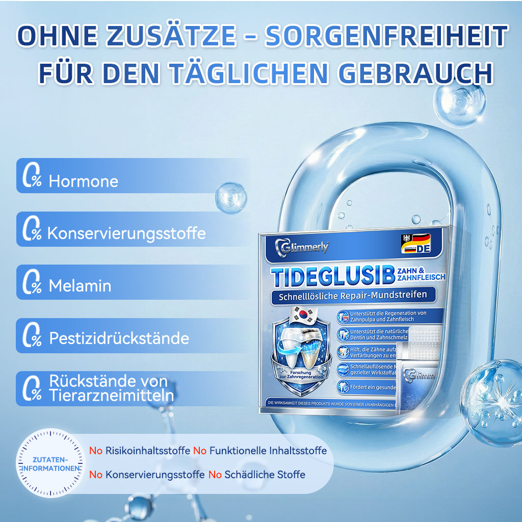 𝐺𝑙𝑖𝑚𝑚𝑒𝑟𝑙𝑦®🌳 Tideglusib Zahn & Zahnfleisch Schnelllösliche Repair-Mundstreifen