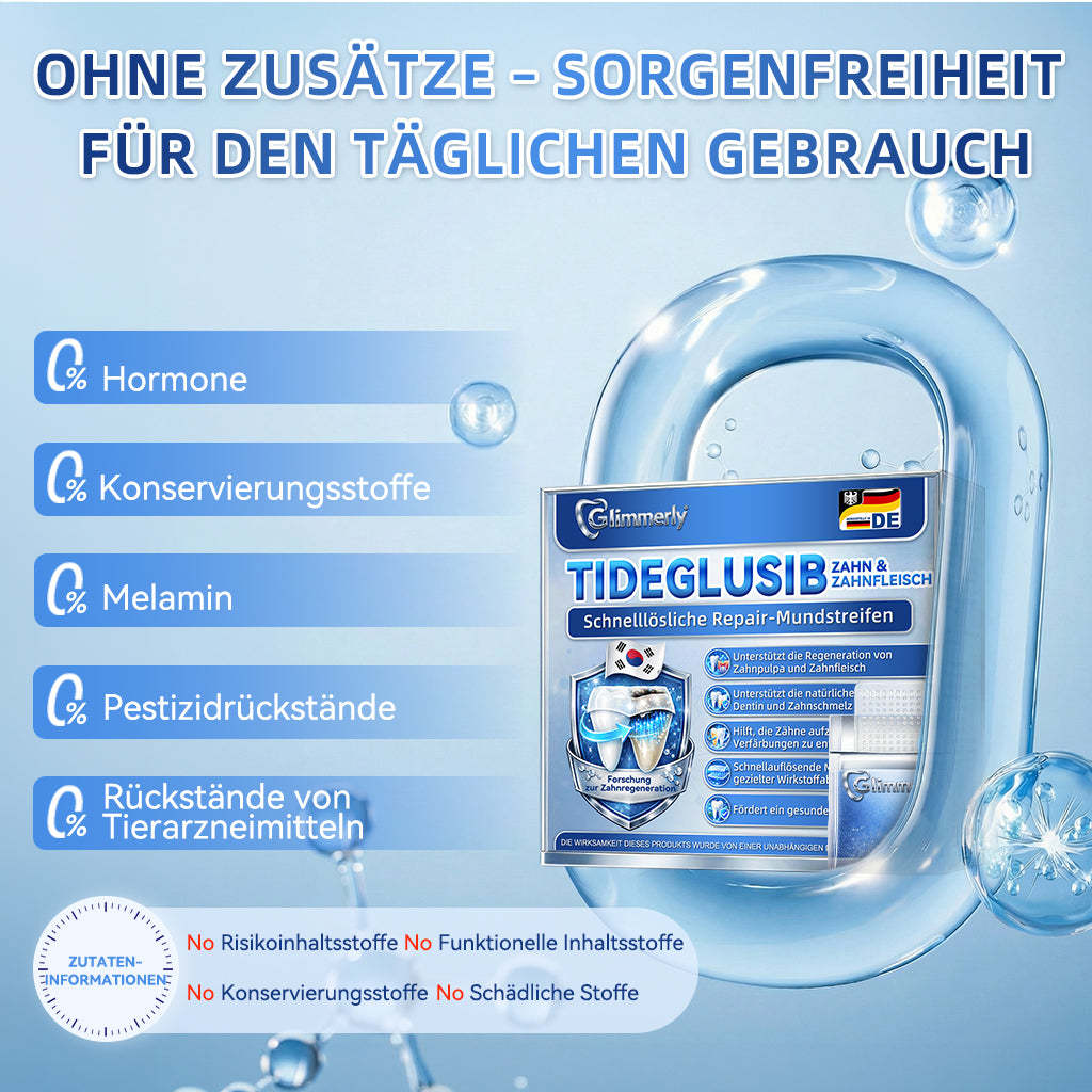 𝐺𝑙𝑖𝑚𝑚𝑒𝑟𝑙𝑦®🌳 Tideglusib Zahn & Zahnfleisch Schnelllösliche Repair-Mundstreifen