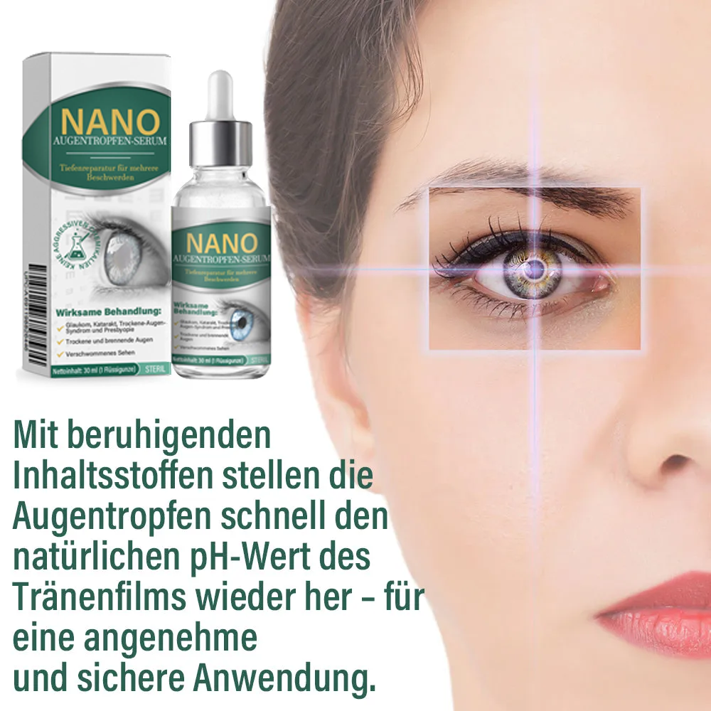AnnieCare® Nano Augentropfen Serum 👩⚕️Geeignet für Presbyopie, trockene Augen, Glaukom und Katarakte