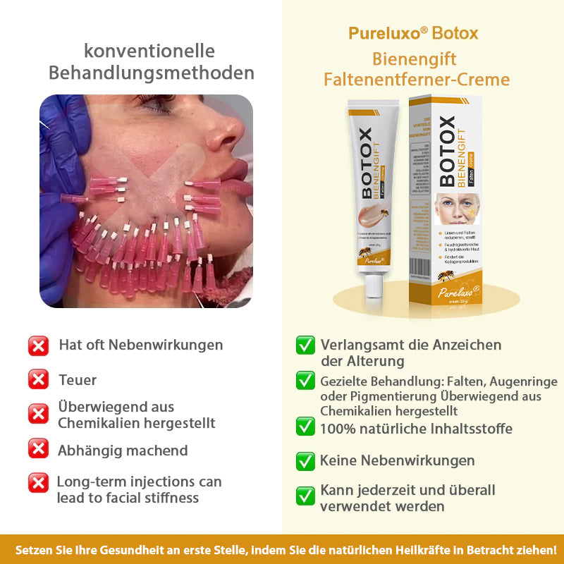 👨‍⚕️ Hergestellt in Deutschland - ✨Pureluxo® Botox Bienenvenom Faltenentfernungscreme