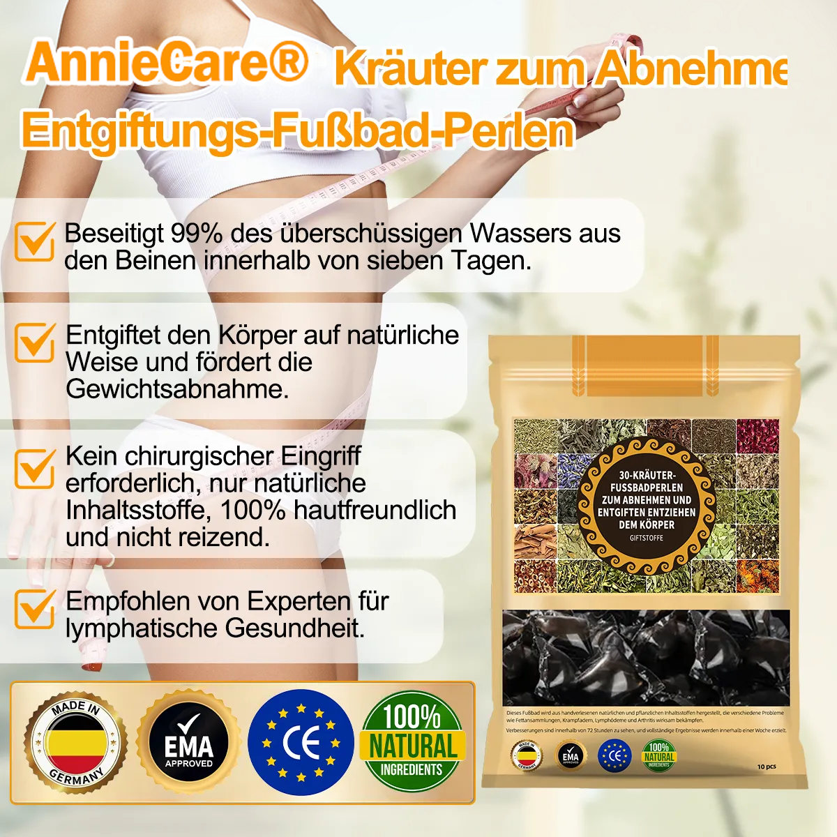 AnnieCare® 𝟯𝟬 𝗞𝗿ä𝘂𝘁𝗲𝗿 𝗟𝘆𝗺𝗽𝗵𝗱𝗿𝗮𝗶𝗻𝗮𝗴𝗲 𝗚𝗲𝘄𝗶𝗰𝗵𝘁𝘀𝘃𝗲𝗿𝗹𝘂𝘀𝘁 𝗙𝘂ß𝗯𝗮𝗱 𝗣𝗲𝗿𝗹𝗲𝗻-💁‍♀️👩‍⚕️𝗘𝗺𝗽𝗳𝗼𝗵𝗹𝗲𝗻 𝘃𝗼𝗻 𝗱𝗲𝗿 𝗗𝗲𝘂𝘁𝘀𝗰𝗵𝗲𝗻 𝗚𝗲𝘀𝗲𝗹𝗹𝘀𝗰𝗵𝗮𝗳𝘁 𝗳ü𝗿 𝗟𝘆𝗺𝗽𝗵𝗼𝗹𝗼𝗴𝗶𝗲 (𝗗𝗚𝗟)